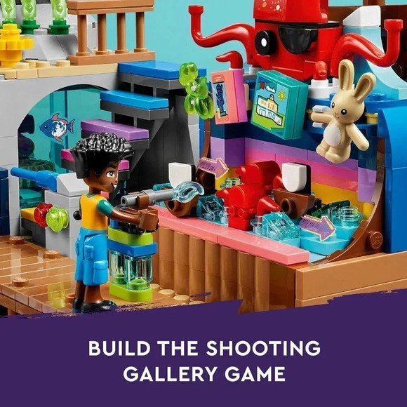 LEGO Friends Beach Amusement Building Toy Set, Wave Machine and Shooting Gallery - Picture 5 of 6